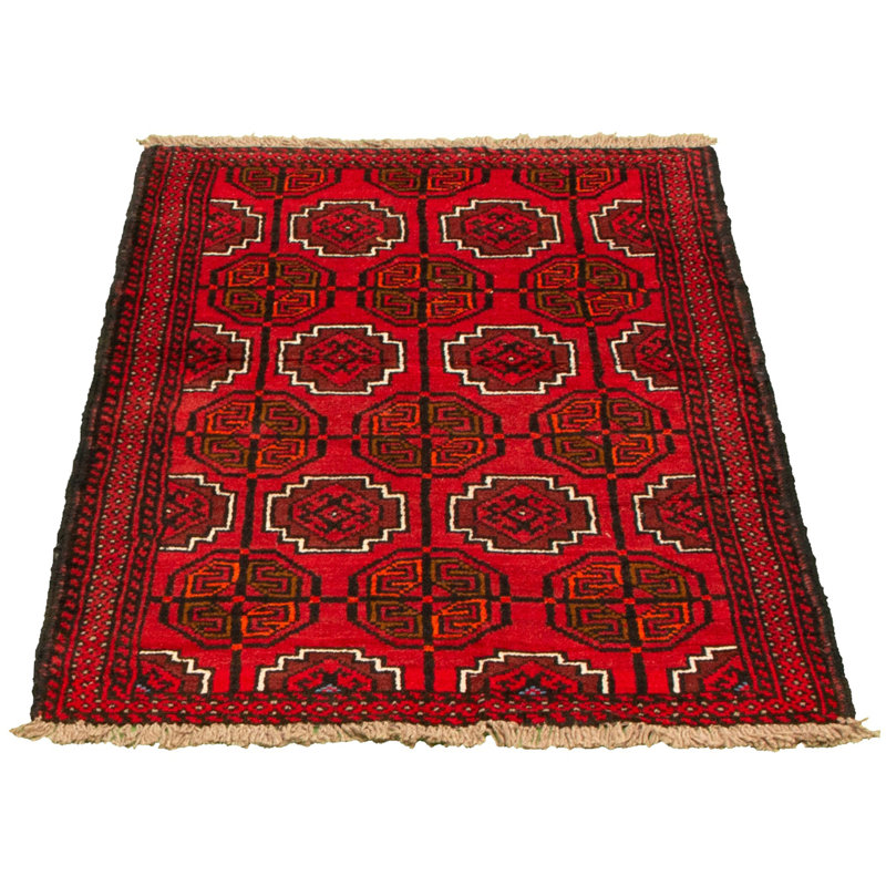 Tapis décoratif en laine noué à la main de conception unique 3 pi 3 po x 5 pi 4 po Berrera