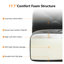 Canapé modulaire en L capitonné noir en forme de L avec repose-pieds mobile, canapé-lit Cloud Comfort-425447713