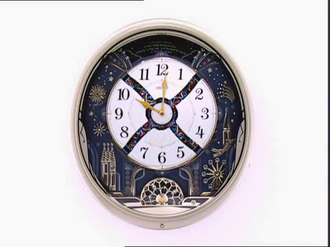 Blue Round Plastic Digital Wall Clock with Adjustable Volume