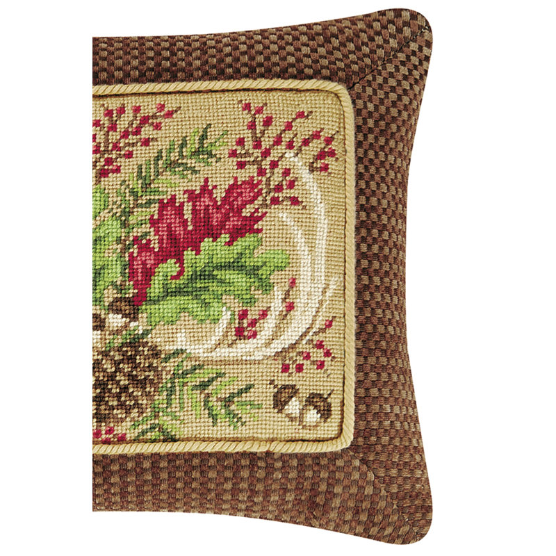 Alpine Lodge Needlepoint Pillow