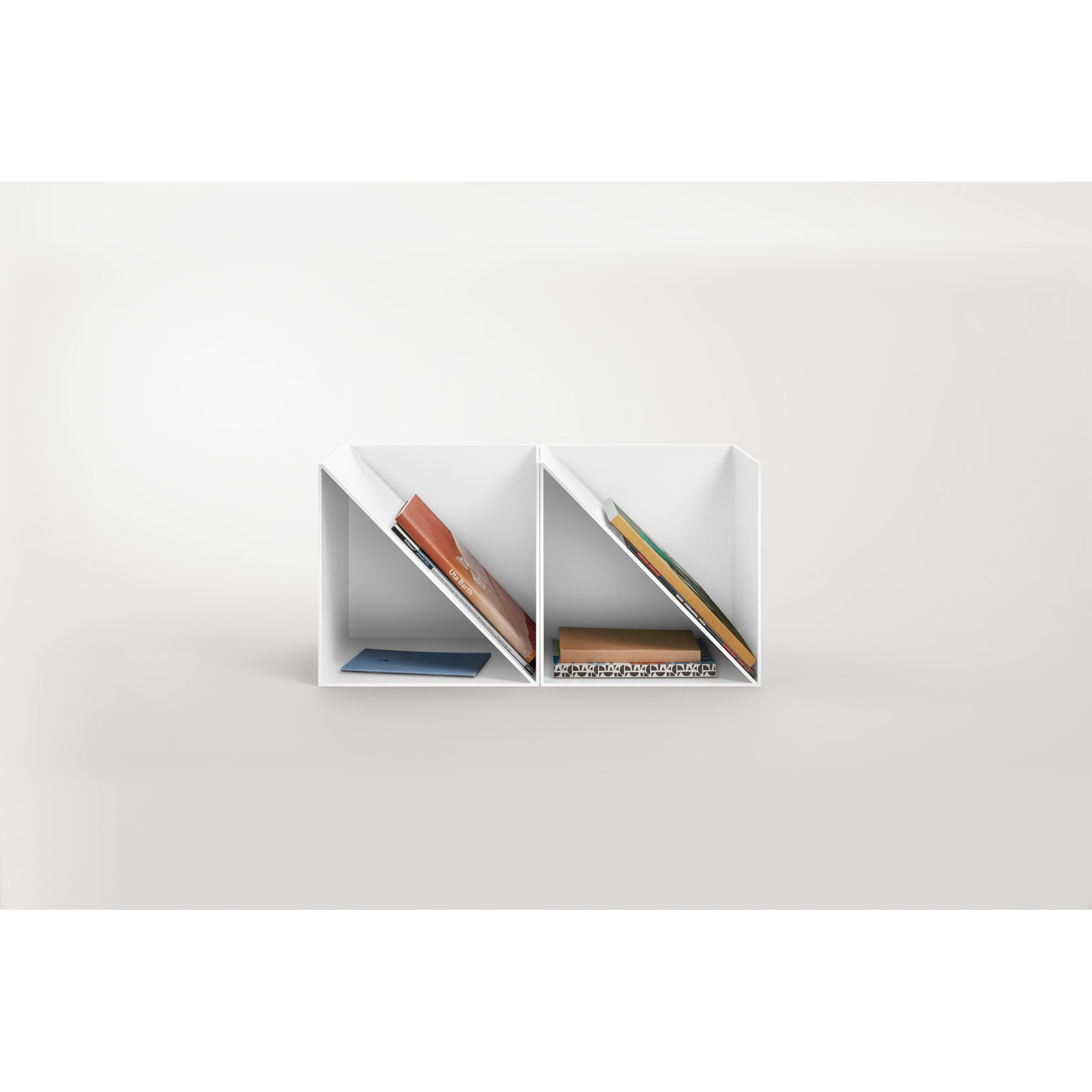 HiFive Metal Magazine Rack, White