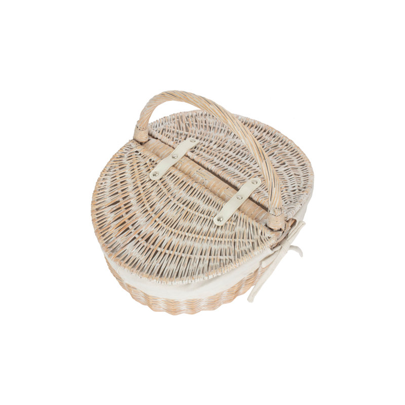 Wicker Picnic Basket with Lining