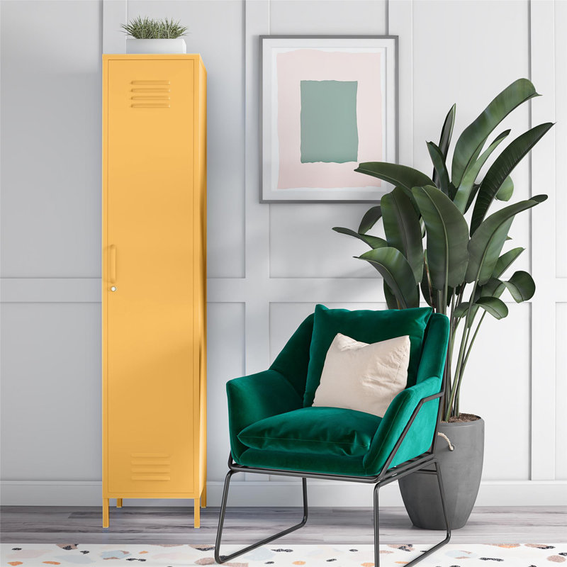 Lamprecht 1 -Door 4 -Shelf, Yellow