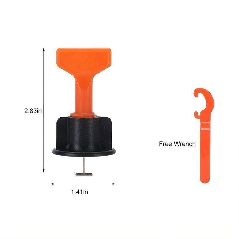 Ensemble de niveleurs à carrelage Outils essentiels pour la maison 100 niveleurs interchangeables + 2 clés