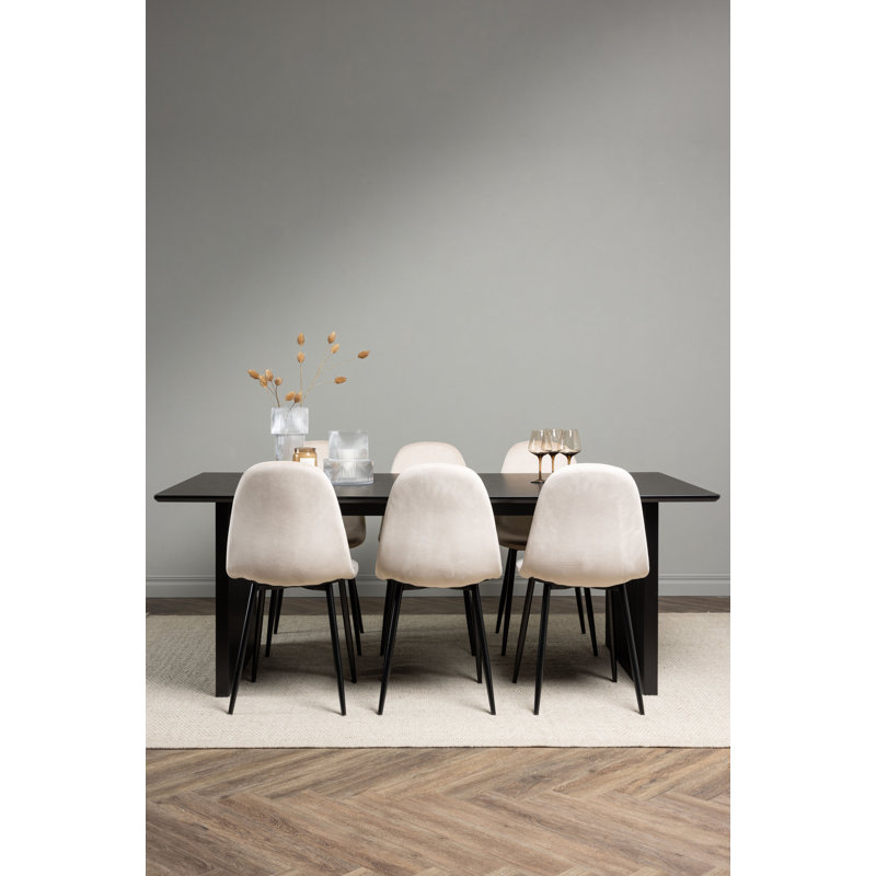 Tyrion 6 - Person Dining Set, Beige, Beige