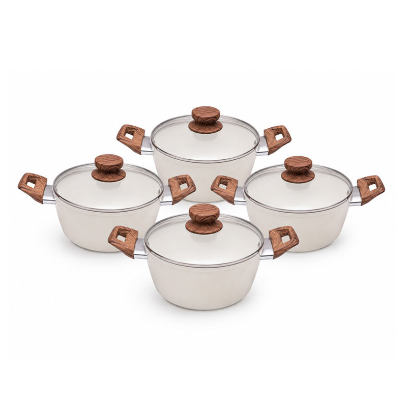 8 - Piece Cookware Set, Cream