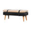 Banc en bois massif avec garniture cloutée-1441416910
