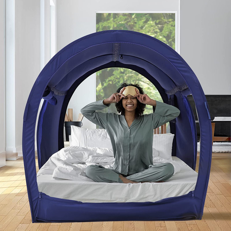 Navy Blue Polyester Twin Bed Tent Canopy