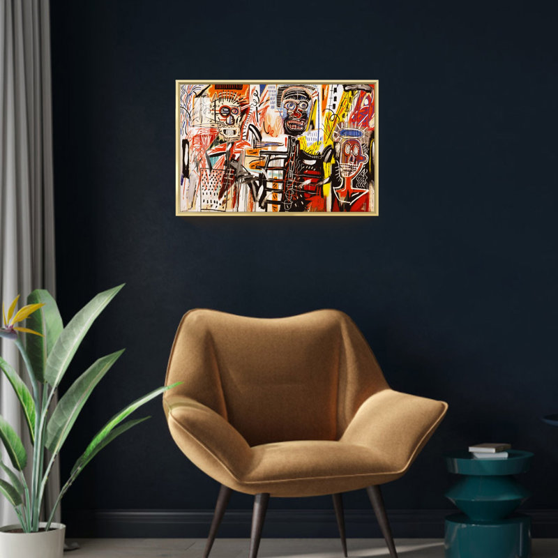«Graffiti Art» sur toile, H 15,75 po x l 23,75 po x P 1,34 po, Or