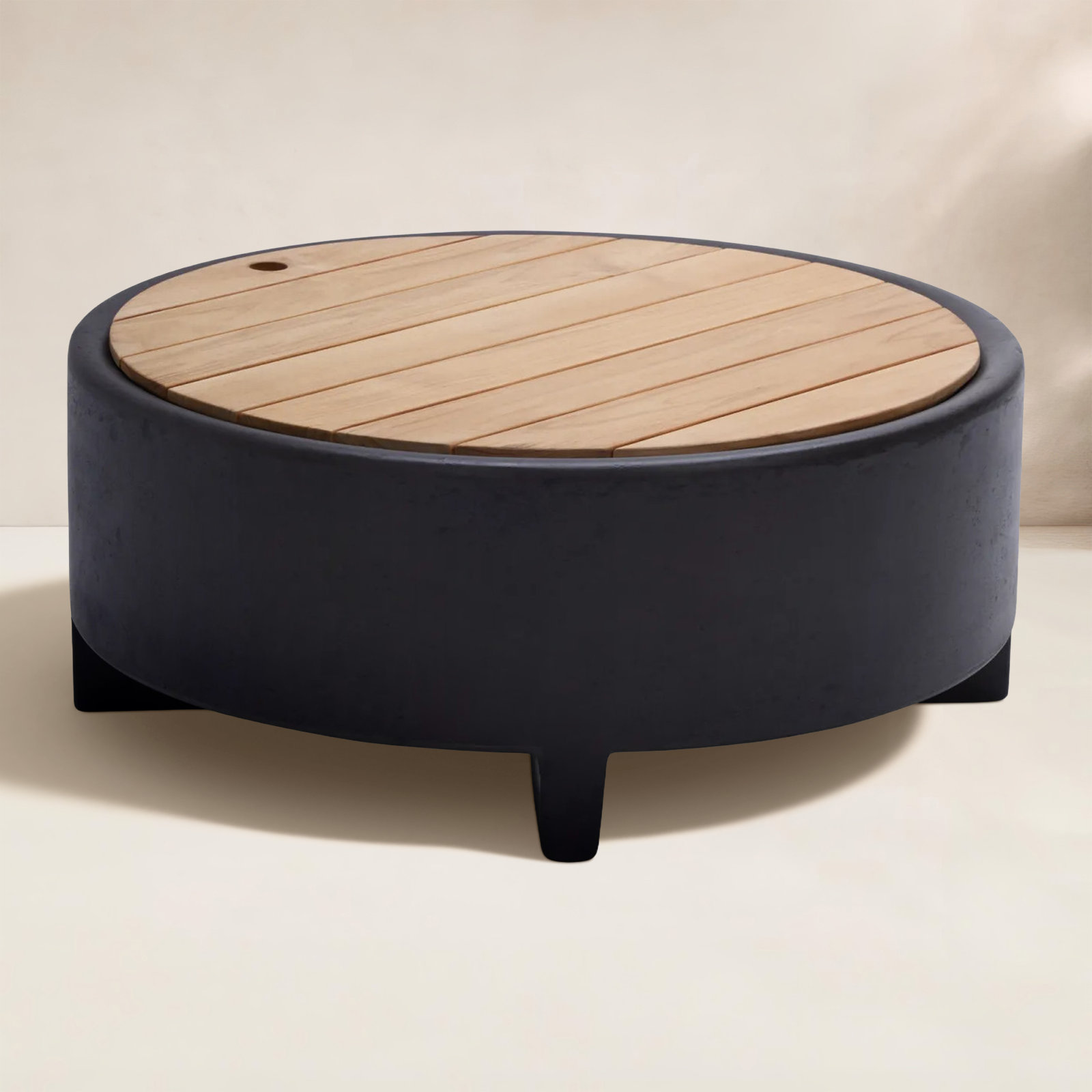 Rook Round Fire Pit Table, Natural gas, Charcoal