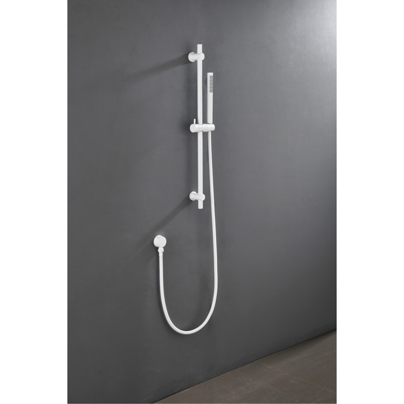 Barre coulissante de pomme de douche en acier inoxydable avec boyau de 69 pouces et portatif - Fabrication robuste et polyvalente