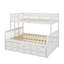 Cadre de lit simple superposé convertible simple / double avec échelle détachable Cadre de lit en bois divisé avec tiroirs et tiroirs-953640640