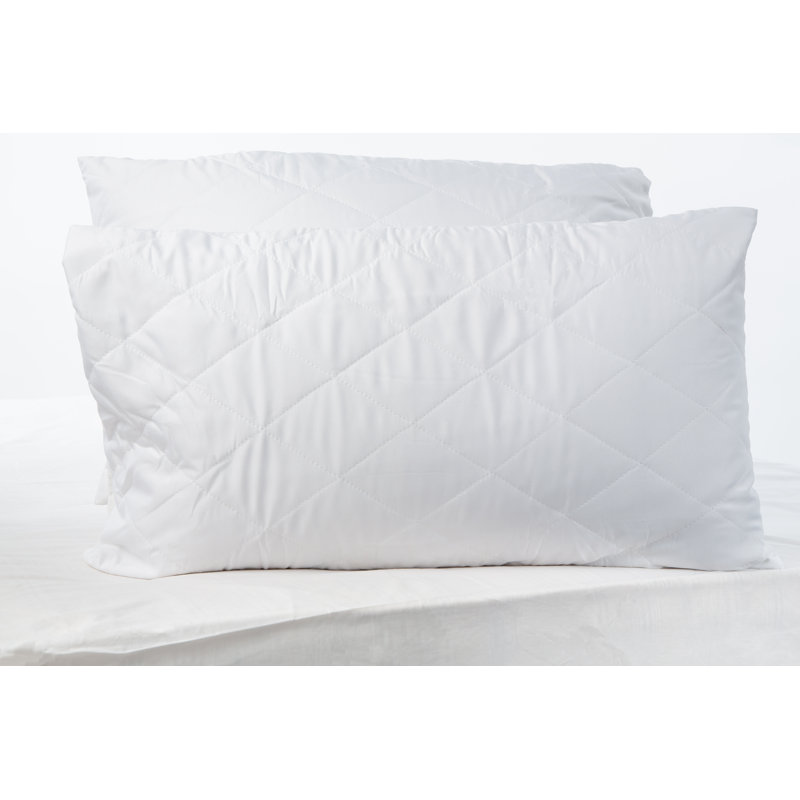 Quilted Waterproof Pillow Protector Pair Zip Closing