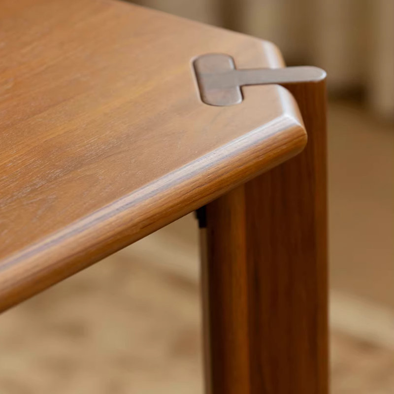 Grande table de salle à manger rectangulaire haut de gamme brune, H 29,52 po x L 70,86 po x l 33,46 po