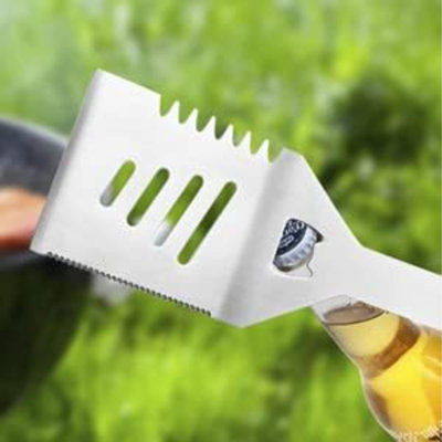 Ensemble d'accessoires de barbecue, outils de barbecue en acier inoxydable de 38 pièces avec boîtier en aluminium, thermomètre, tapis de barbecue pour barbecue de camping / cour arrière, ensemble de barbecue pour hommes femmes