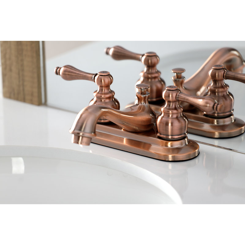 Elizabeth Centerset Bathroom Faucet with Drain Assembly, Antique Copper
