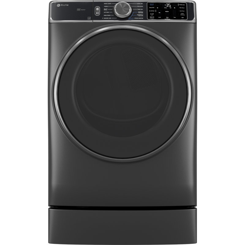 GE Profile Energy Star 7.8 Cu. Ft. Capacity Smart Front Load Gas Dryer With Steam And Sanitize Cycle, Carbon Graphite