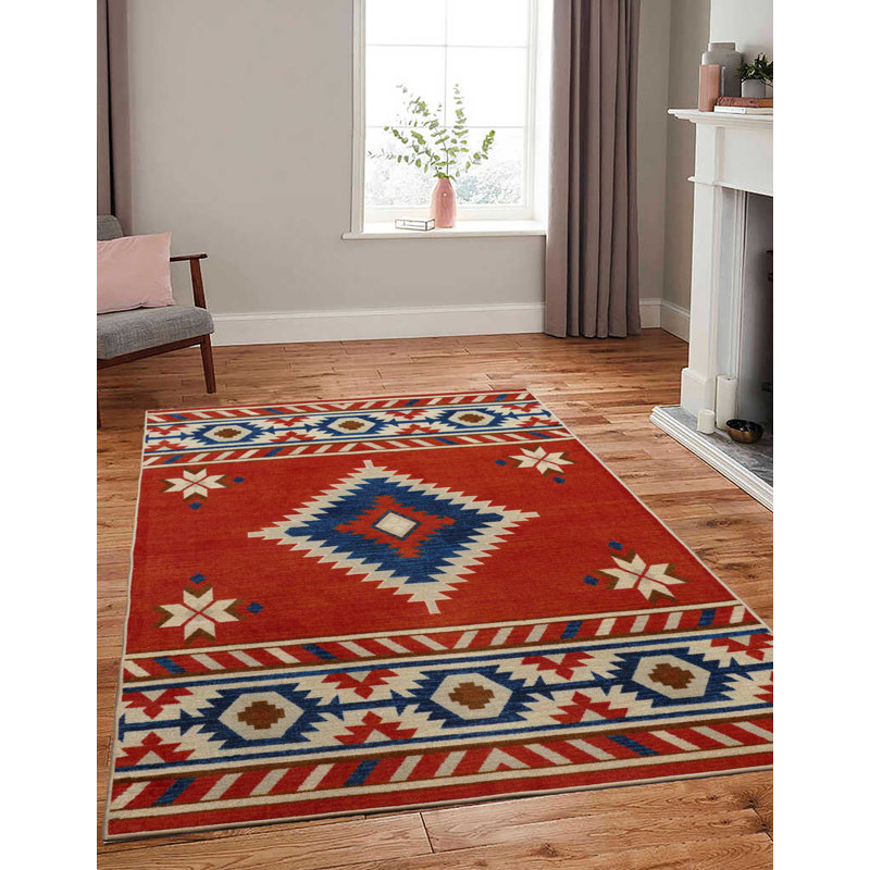 Tapis de qualité supérieure Southwestern, Rectangle 2 pi 8 po x 4 pi