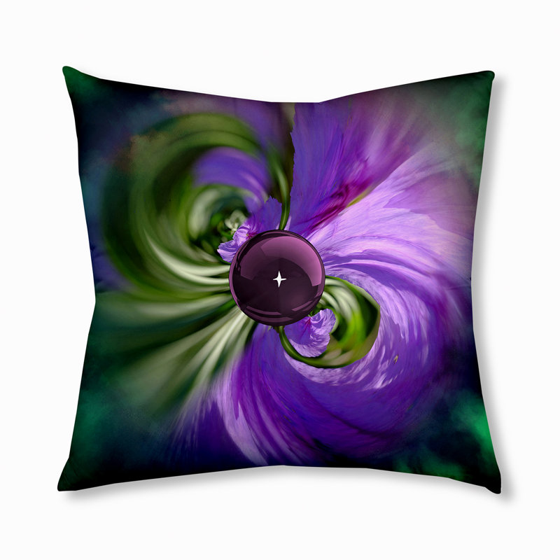 153_Oreiller de sol touffeté bohème et éclectique Lotus, 26 po x 26 po