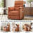34" Chenille Power Recliner Chair with Side Pockets, Stepless Remote Control, Small Space Electric Recliner, 350 lb Capacity-2064714039