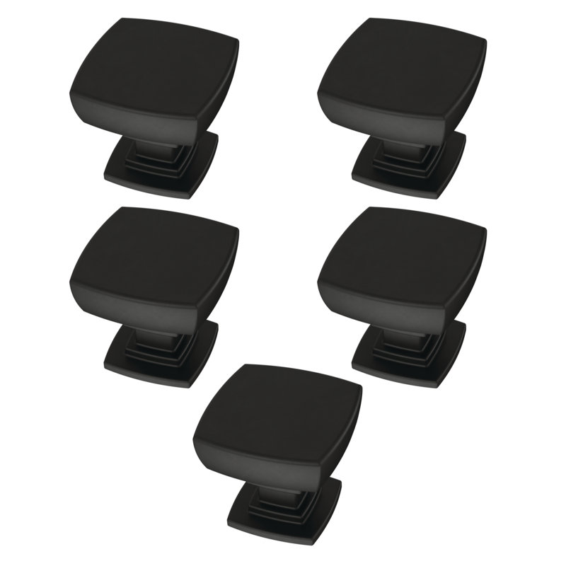 Parow 1-1/8 Antimicrobial Satin Cabinet Knob, Anti-Microbial Matte Black