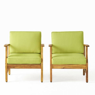 Ensemble de 2 chaises club, vert