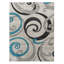 Tapis turquoise / argenté Rosebank Swirls-1078167239