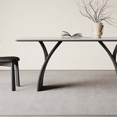 Minimalist retro rectangular dining table