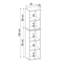Lotus Tall Bathroom Towel Storage Cabinet, 150cm-21106894