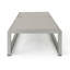 Ensemble de 2 chaises longues d'extérieur avec cadre réglable en aluminium et filet de polyester enduit de PVC gris