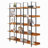 5 Tier Bookcase Home Office Open Bookshelf, Vintage Industrial Style Shelf, MDF Board, Black Metal Frame, Brown (Old Sku:WF300935AAB/N725P247766B)-1296495918