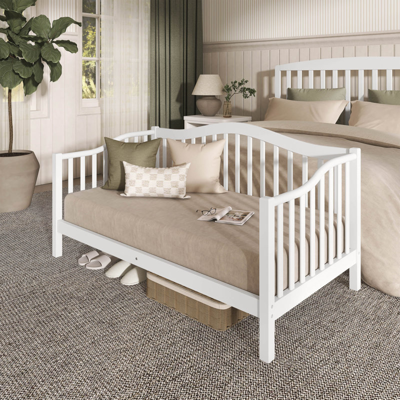 Toddler Solid Wood Standard Bed by, White