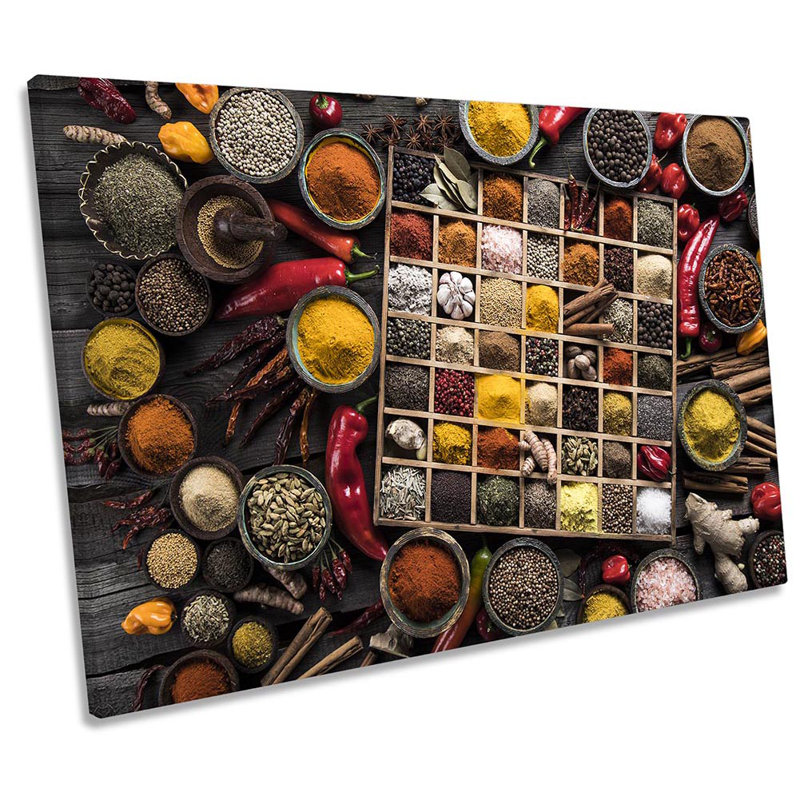 Hot Spice Chilli Collection - Wrapped Canvas Print, 81.3cm H x 121.9cm W x 4cm D