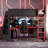 Full Size Wooden Gaming Loft Bed With Storage Stairs-381225475-381225476