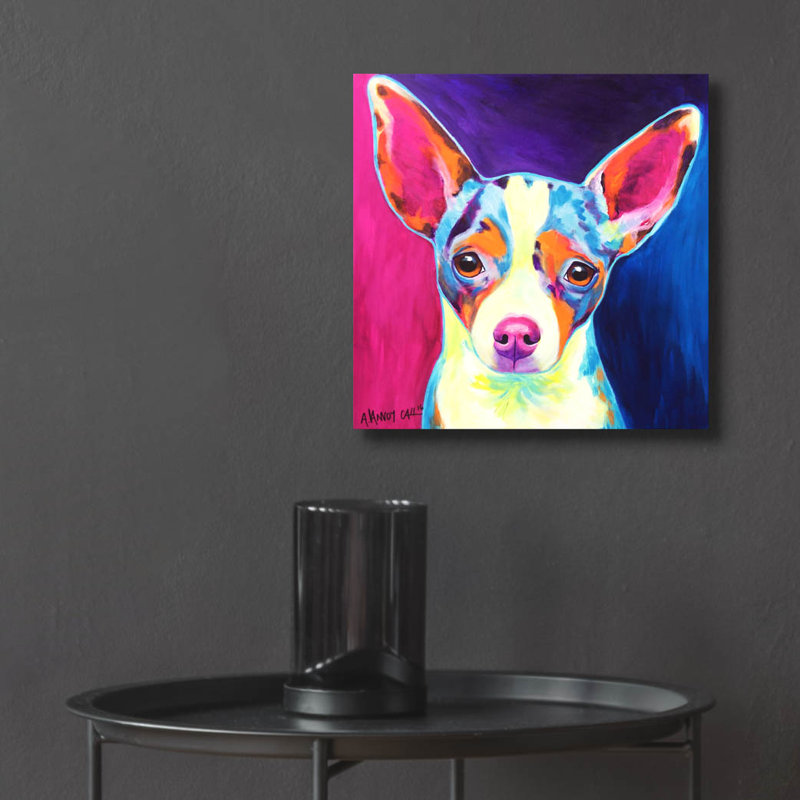 "Chihuahua - Brady" par Dawg Painter, H 12 po x l 12 po