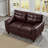 59" Loveseat Modern Design Faux Leather Couch-746938174