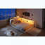Grand lit de jour en bois avec tablettes de rangement, USB et DEL-1315245688-1315245690-1315245692