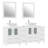 Ravenna 72" Freestanding Double Sink Bathroom Vanity with Engineered Marble Top and Matching Mirrors-23188988
