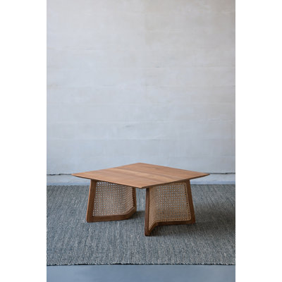 Rectangular Coffee Table With Solid Wood Table Top