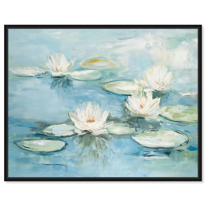 «Petal Pools I Canvas Classic» par , H 21 po x l 17 po, Cadre flottant noir