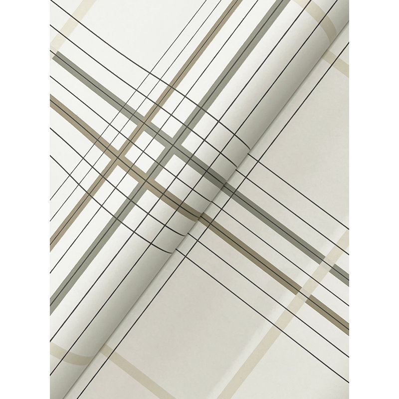 Papier peint à carreaux Lakeside, Beige