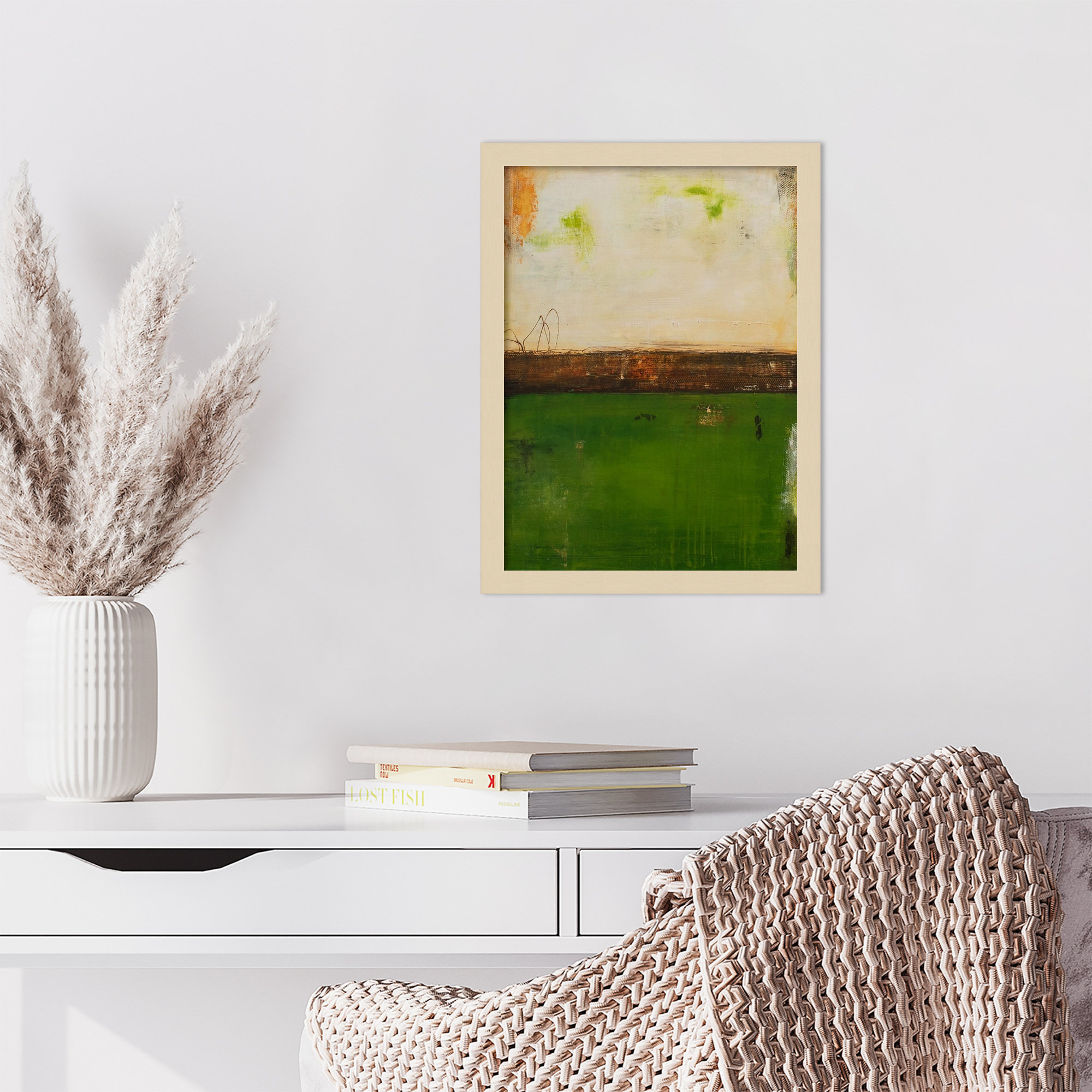 Forest Hill Trail by Mauro Wood Framed Wall Art Print, Brown, 17" H x 13" W