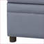 Repose-pieds contemporain en velours gris anthracite avec rangement | Bois | Noir