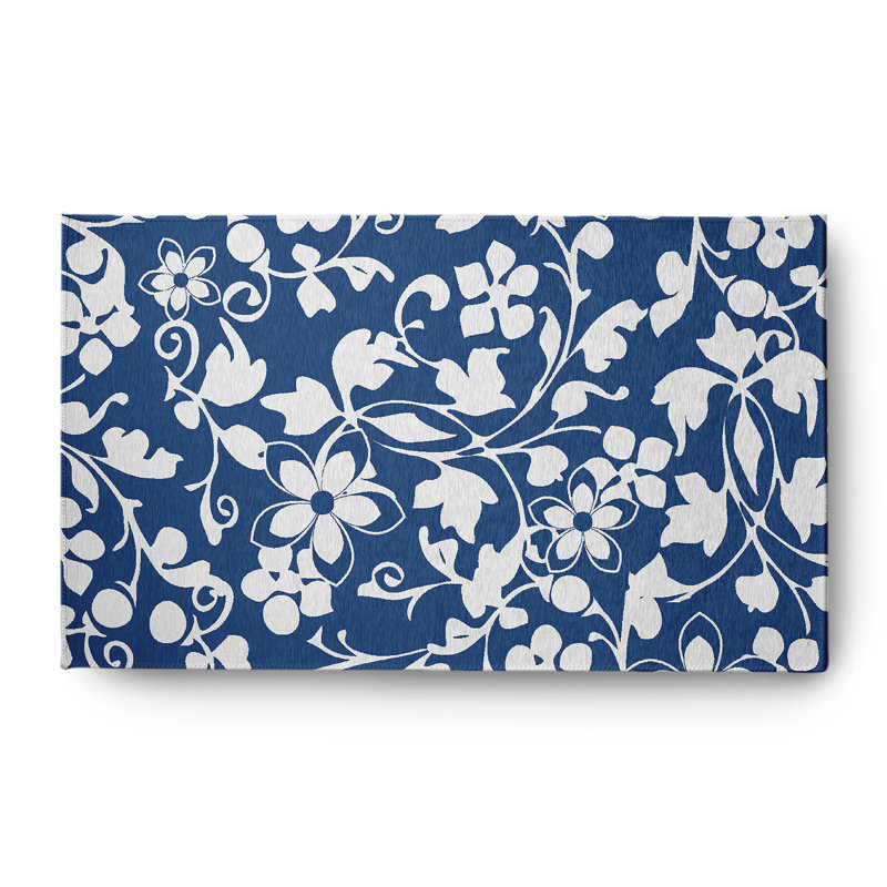 Tapis floral en chenille tissé à la machine Ingun, Rectangle 3 pi x 5 pi
