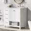 36" Bathroom Vanity with Sink Top, Bathroom Vanity Cabinet with Two Doors and Two Drawers, Solid Wood, Open shelf, MDF Boards, Two Packages-129674992