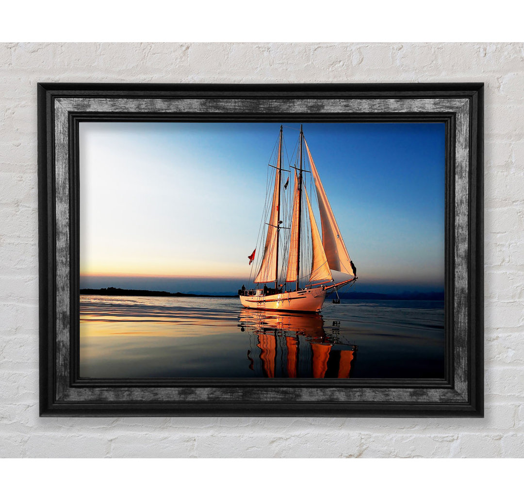 Refections Of The Sail Boat - Einzelne Bilderrahmen Kunstdrucke