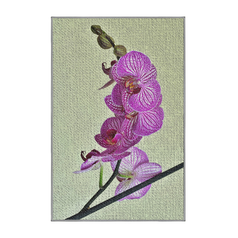 Tapis de 28 zones violettes floral, Rectangle 2 pi x 5 pi