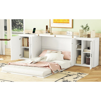 Lit double avec hublots, armoires et rangement - vos armoires blanches, tablettes à hublots idéales pour les gymnases
