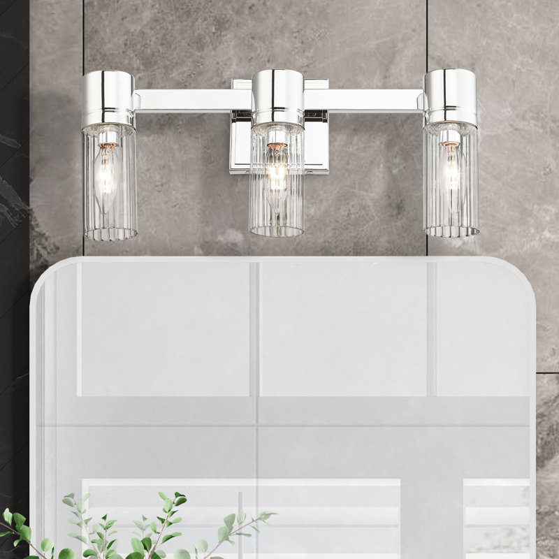 Éclairage pour salle de bain à intensité variable 3 lumières Barnett, Chrome poli