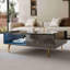 Table basse, noir ultrabrillant, table d'appoint, table basse avec verre et effet DEL, avec plateau en verre et compartiment de rangement
